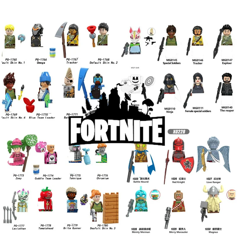 8 Pezzi Set Minifigures Battle Royale Blocks Figure Doll Fortnited Action Model Toys Victory Game Collection Regalo Di Compleanno Per Ragazzo