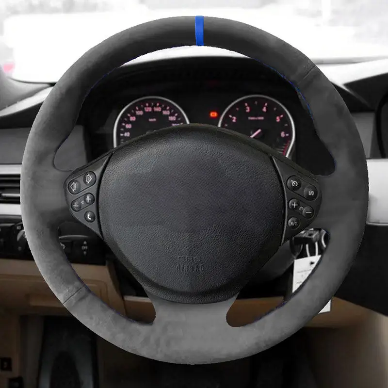 Trecce A Mano Sul Volante Dell'Auto Per Bmw M Sport E36 1996-2000 E39 1995-2001 Z3 M E36/7 M3 E36 M5 E39 Rivestimento In Pelle Scamosciata