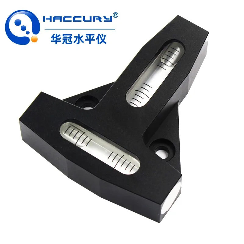 Aluminum Alloy Two-Way Spirit Level Bubble Ruler T-Type Biaxial Horizontal Ampere Bottle Blisters 0.3Mm/M Magnetic Optional