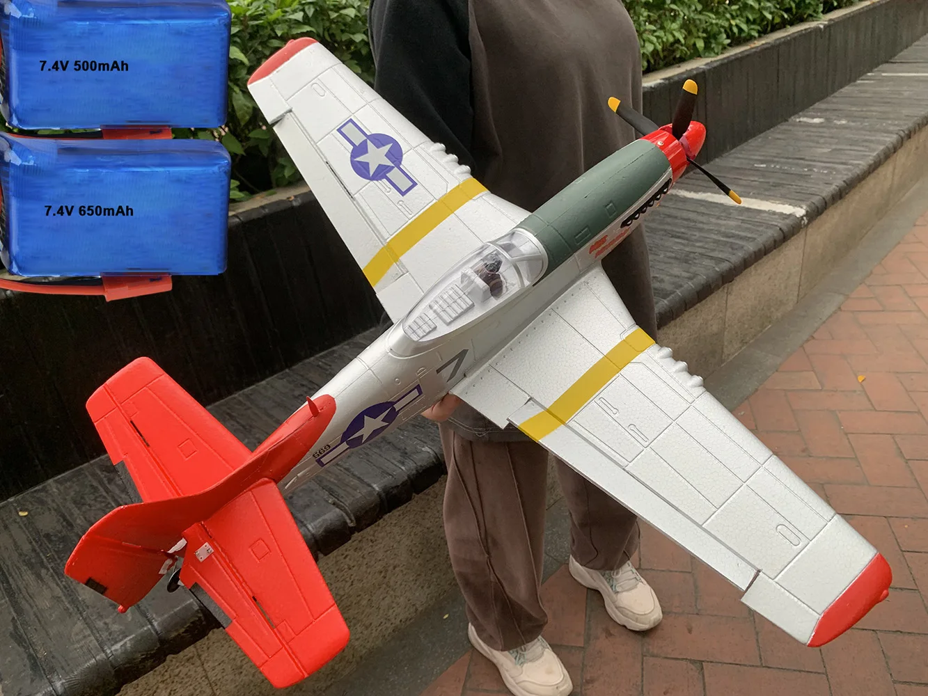 750Mm Grande Aereo Telecomandato 29.5 "P51 P51D Mustang 4Ch Aerobic Fight Brushless Rc Air Plane Aliante Per Professionisti