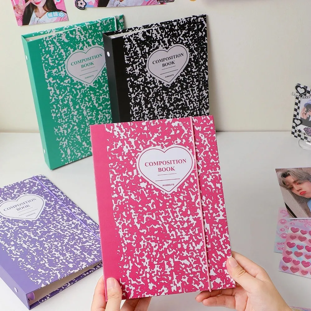 Kawaii A5 Binder Kpop Photocard Collect Book Notebook Copertina In Carta Rigida Cartoline Storage Book Sleeves Cancelleria Scolastica