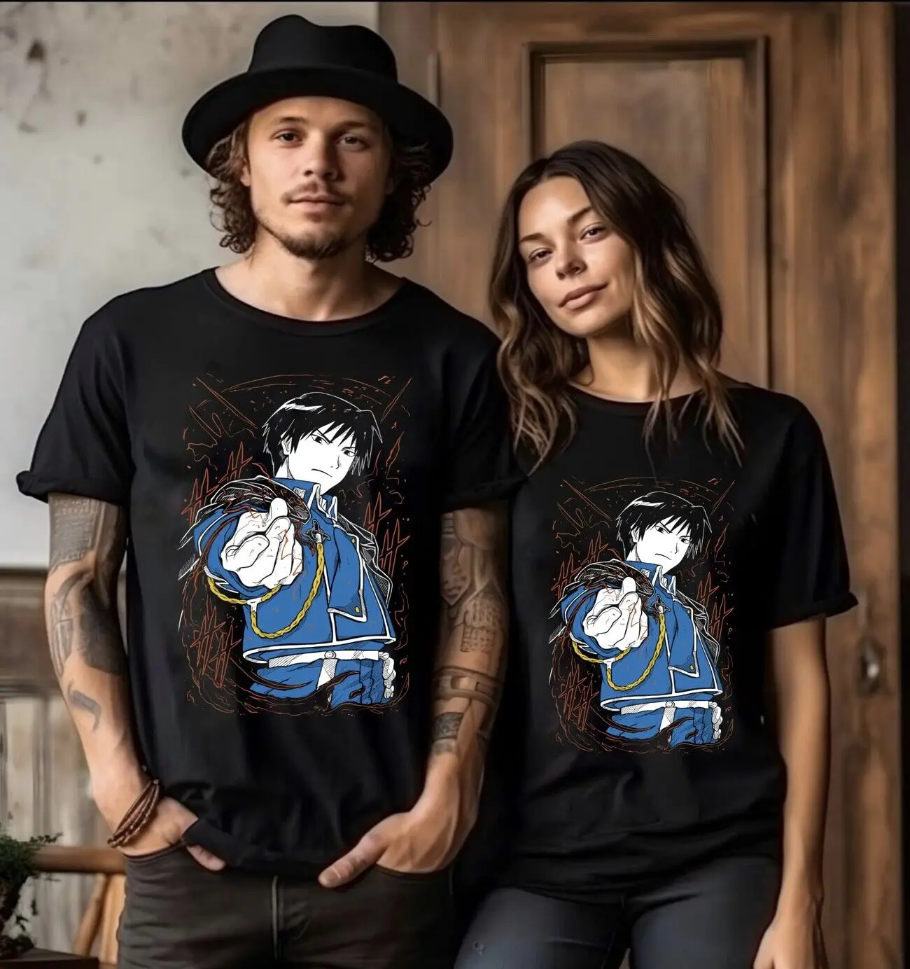 Fullmetal Alchemist Roy Mustang Anime Manga T Shirt Tutte Le Taglie Maniche Lunghe O Corte