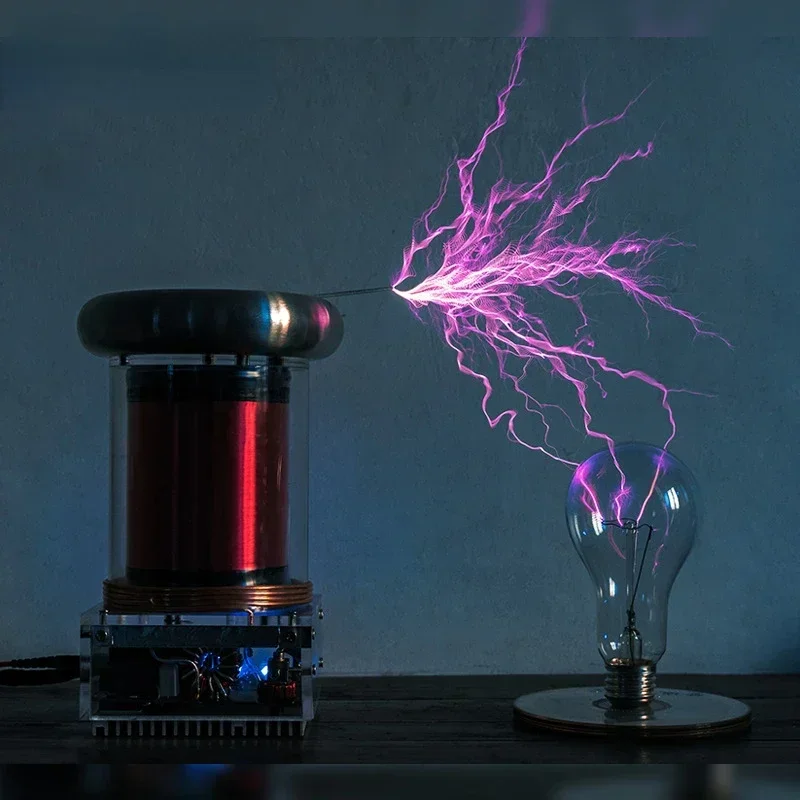New Music Tesla Coil Generatore Ad Alta Frequenza Accensione Modello Lightning Arco Integrato Spegnimento Tesla 20Cm
