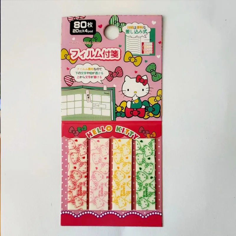 Kawaii Sanrio Hello Kitty Melody Index Sticker Anime Rettangolare Sticky Note Sticker Tag Sticker Cute Studenti Cancelleria