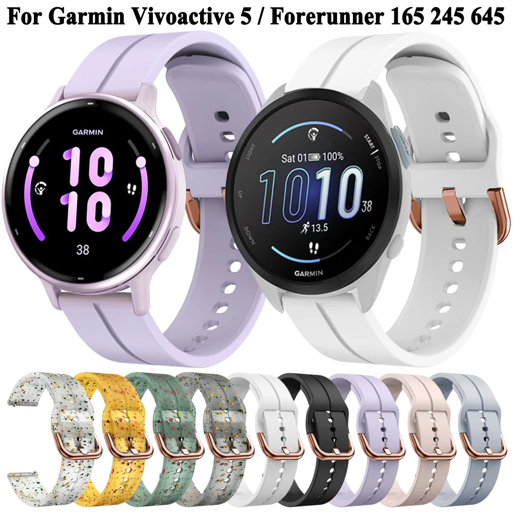 Cinturino Da 20Mm Per Garmin Vivoactive 5 Forerunner 165 Cinturino Smartwatch Cinturini Bracciale Per Vivoactive 3 Forerunner 245 645