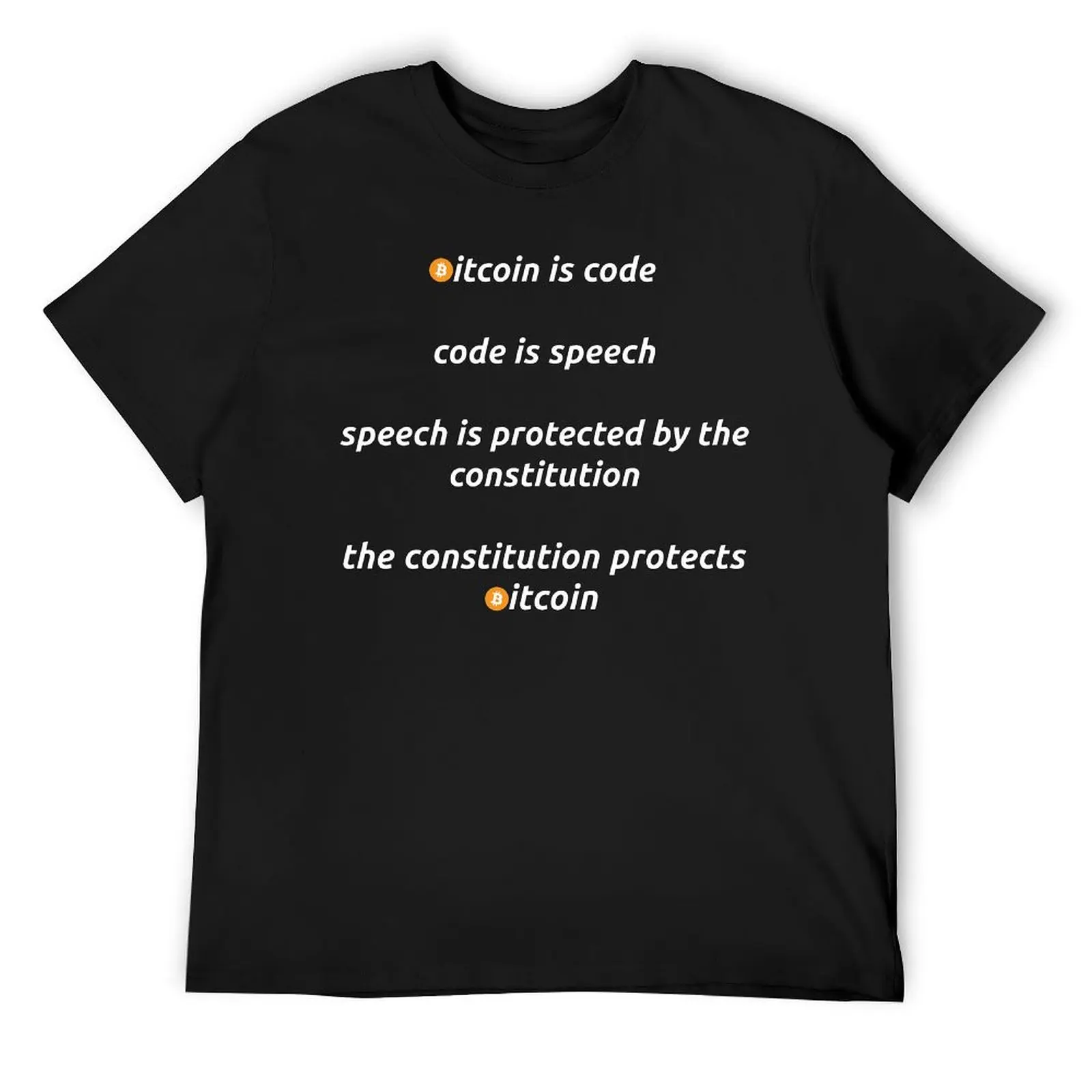 Bitcoin Is Code Protetto T-Shirt Girocollo Move Humor Graphic Tshirt Novità Fitness Taglia Usa
