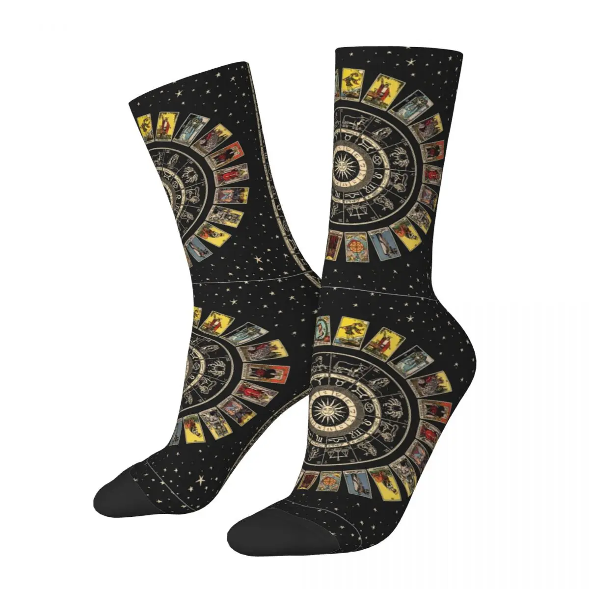 Wheel Of The Zodiac Major Arcana Tarot Socks Merch For Men Women Astrology Chart Cozy Socks Super Soft Best Gifts