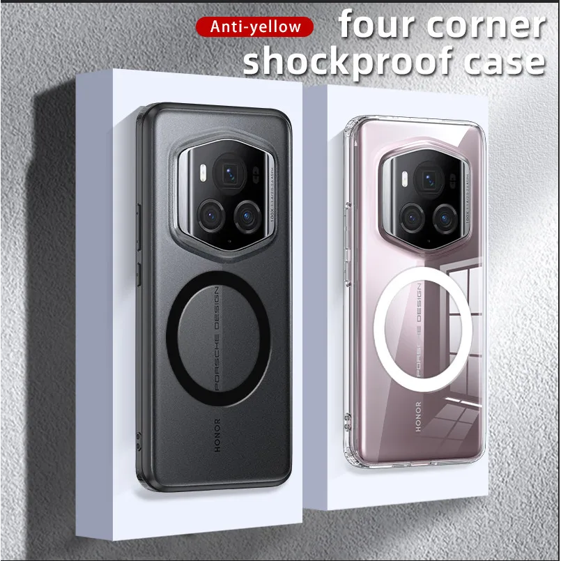 Custodia Antiurto Opaca Smerigliata E Trasparente In Cristallo Di Ghiaccio Per Honor Magic6 Rsr Porsche Design Magic6 Pro Cover Protettiva Per Armatur