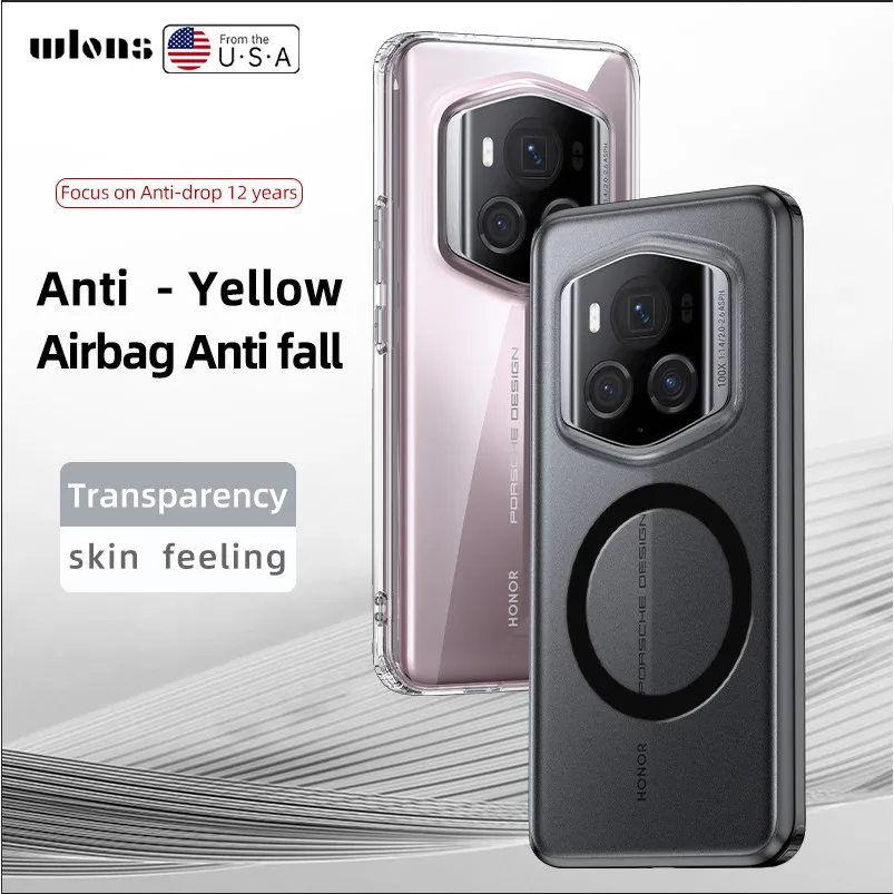 Airbag Custodia Di Ricarica Wireless Magnetica Antiurto Per Honor Magic6 Rsr Porsche Design Protection Cover Per Magic6 Magic6Pro