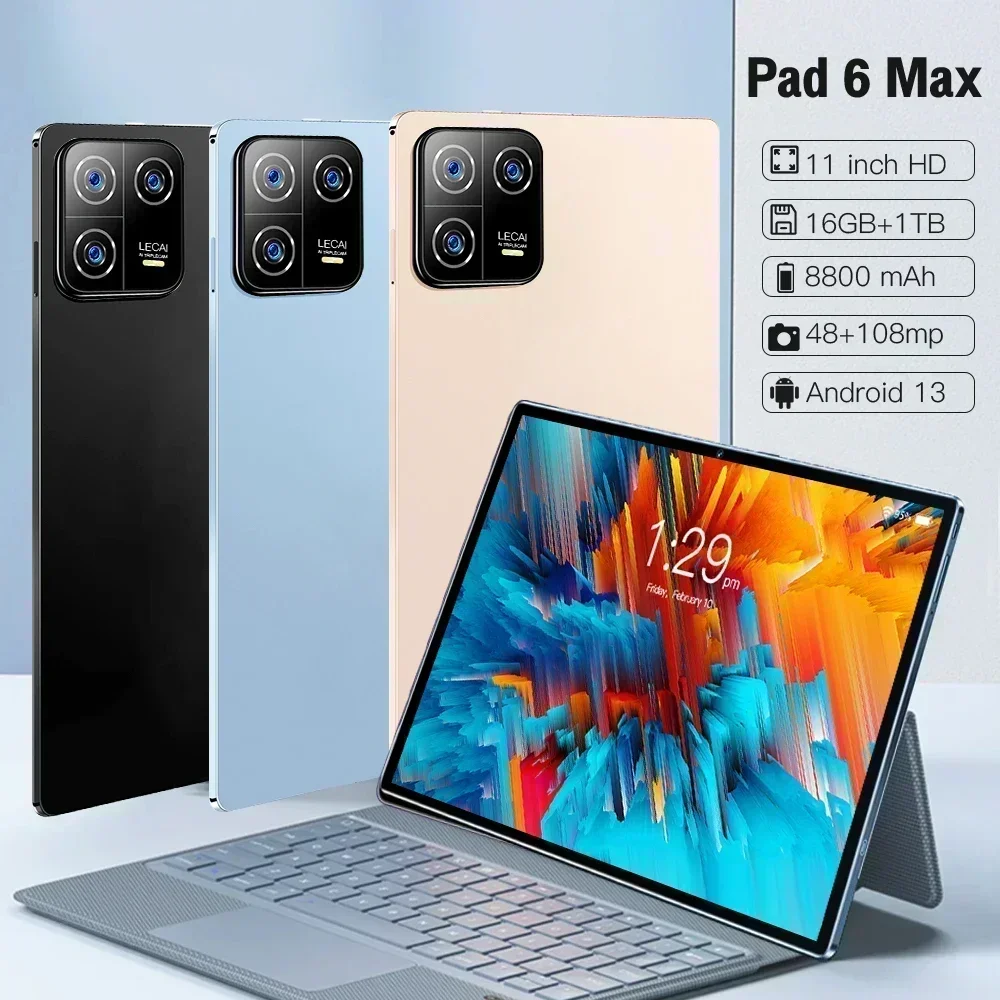 Originale Neue Xioami Tablet Pc Mi Pad 6 Max 16G 1Tb Android13 Pc Tableten 11,0 Zoll 8800Mah Tableten Globale 5G Dual Sim Karte