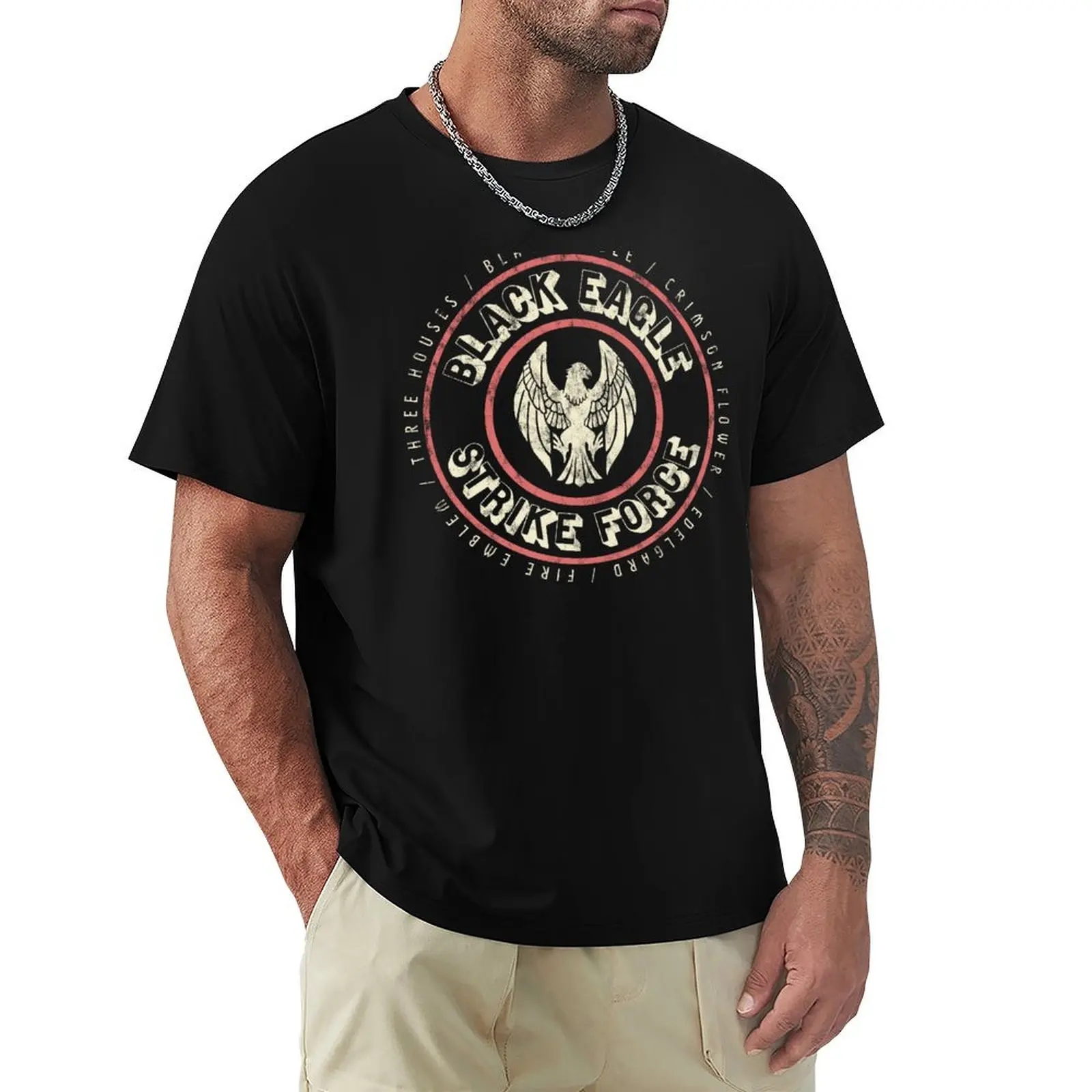 Fire Emblem Black Eagle Strike Force T-Shirt Camicetta Plain Mens T-Shirt