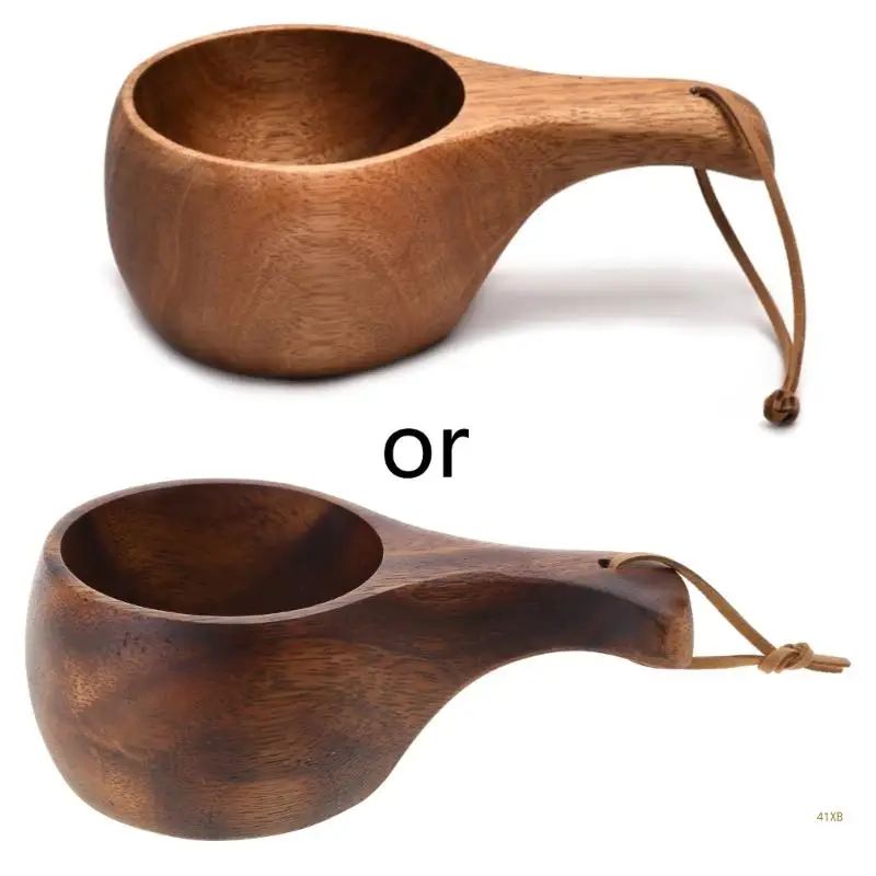 41Xb 210Ml Tazza In Legno Da Esterno Kuksa Tazza Da Campeggio Tazze Da Caffè Tazze Da Latte Tazze In Legno Acacia