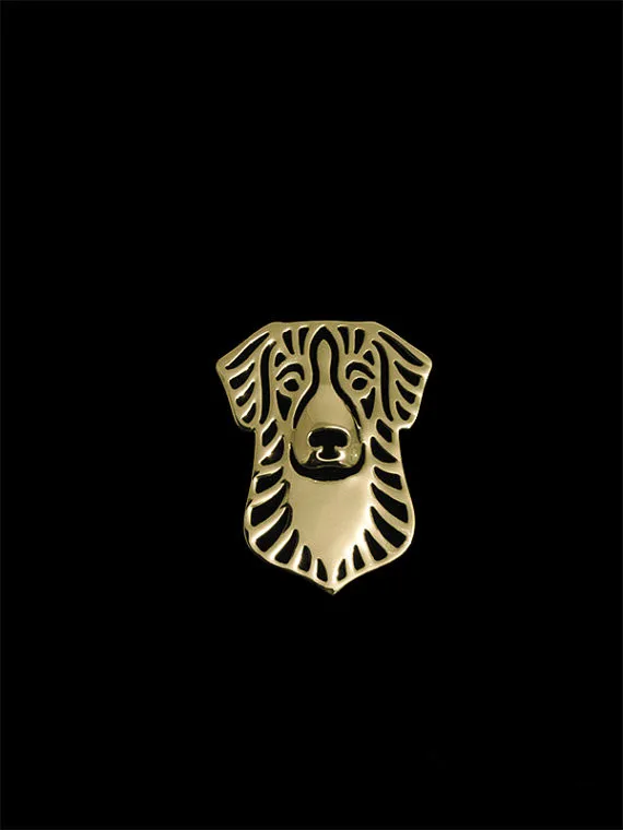 Alla Moda Nova Scotia Duck Tolling Retriever Spilla Piatto D'Argento Dei Monili Di Modo