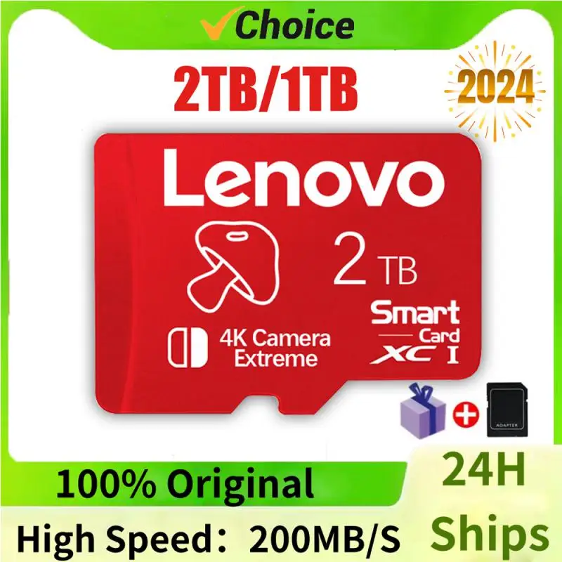 Lenovo 2Tb Sd Memory Card 64Gb 128Gb Sd/Tf Flash Card Mini Sd Card Uhs-1 Flash Memory Card Con Pacchetto Adattatore Sd Gratuito