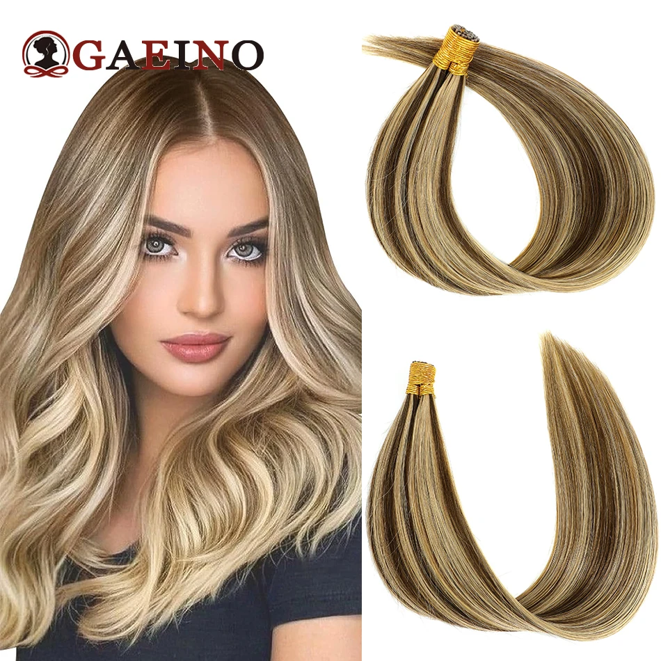 I Tip Hair Extensions Straight Real Human Hair Pre Bonded Keratin Capsule Estensioni Dei Capelli A Fusione Umana 1G/Strand 12-26 Pollici