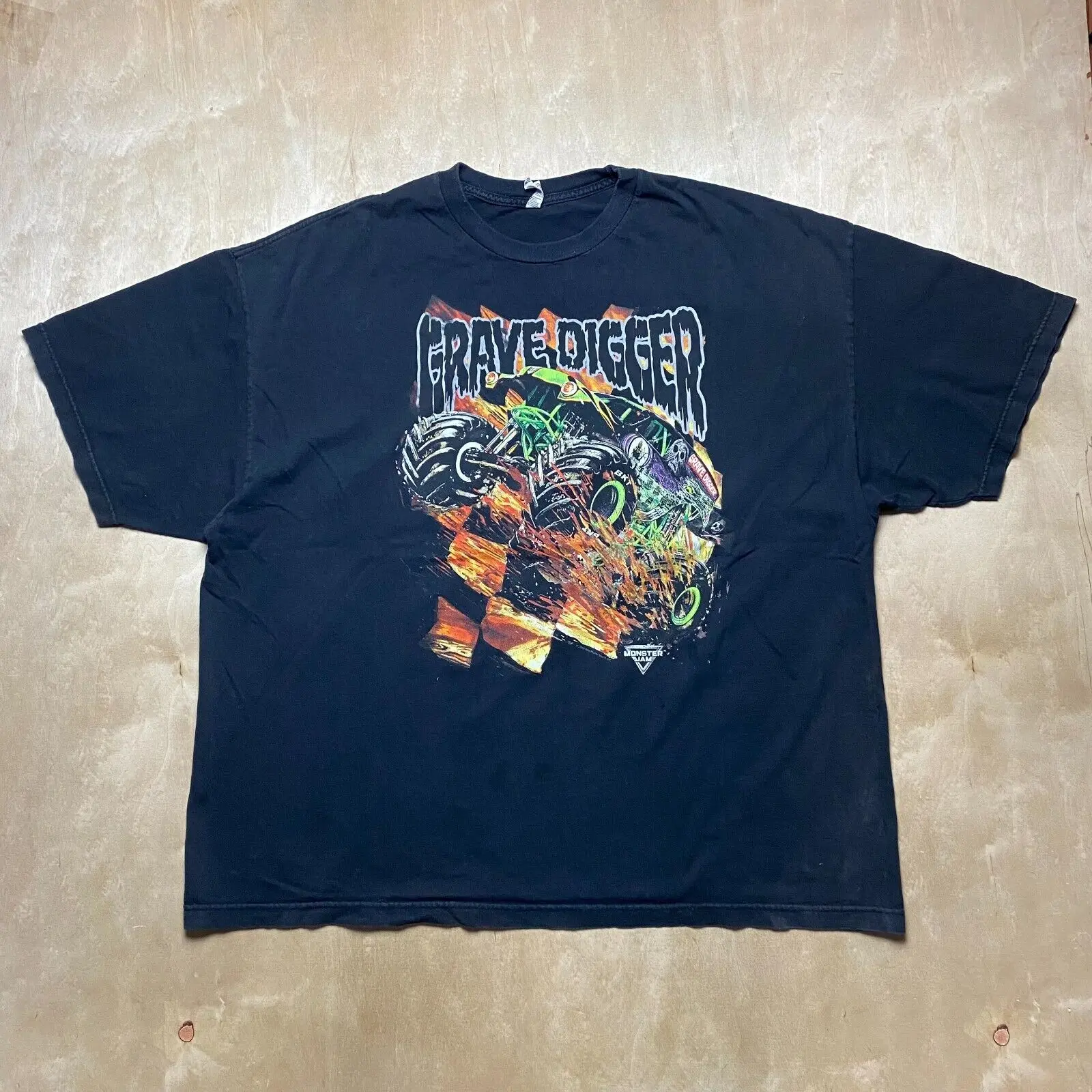 Monster Jam Grave Digger Truck Black Men'S Size 3Xl T Shirt 2018 Maniche Lunghe O Corte