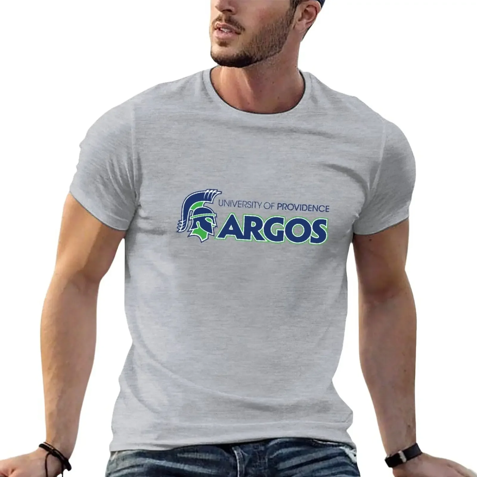 T-Shirt College Of Comperation Argos Abiti Da Uomo In Bianco Moda Coreana