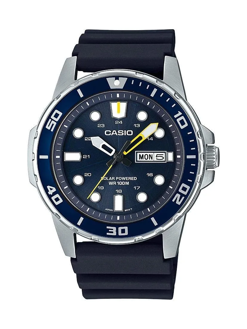 Orologio Subacqueo Uomo Casio Solar Mtp-S110-2Av Cinturino In Gomma 100M Resistente All'Acqua