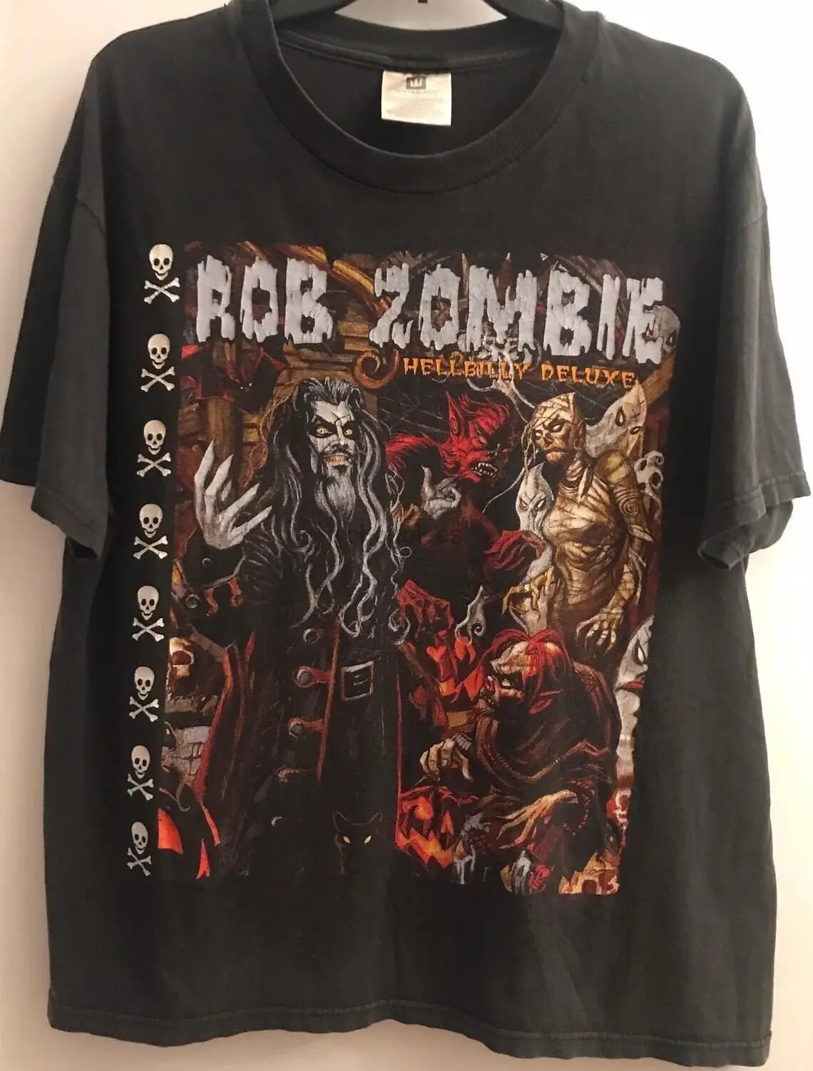 Maglietta Unisex Vintage 1998 Rob Zombie Hellbilly Deluxe Tour In Cotone Kh0427