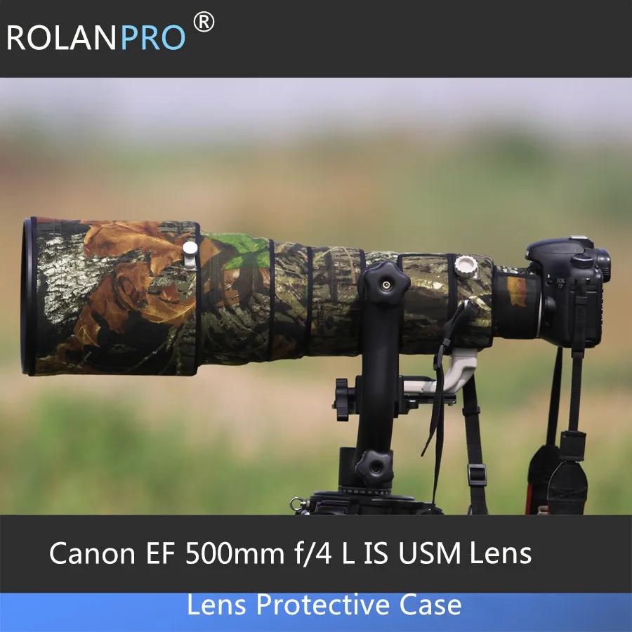 Rolanpro Camera Lens Cappotto Camuffamento Per Canon Ef 500Mm F/4 L Is Usm Lens Custodia Protettiva Pistole Abbigliamento Per Canon Slr Lens