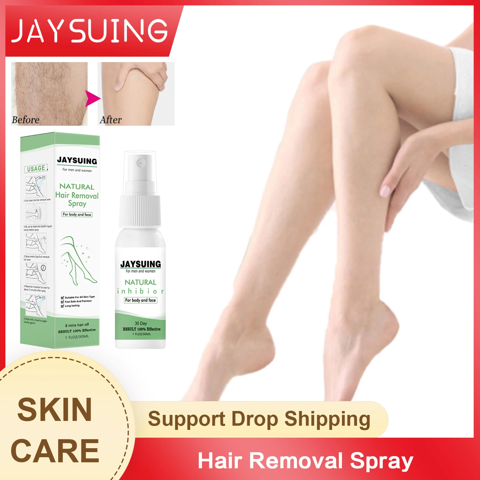 Veloce Depilazione Spray Gamba Braccio Ascella Parte Privata Permanente Indolore Depilatorio Nutriente Riparazione Inibitore Della Crescita Dei Capell