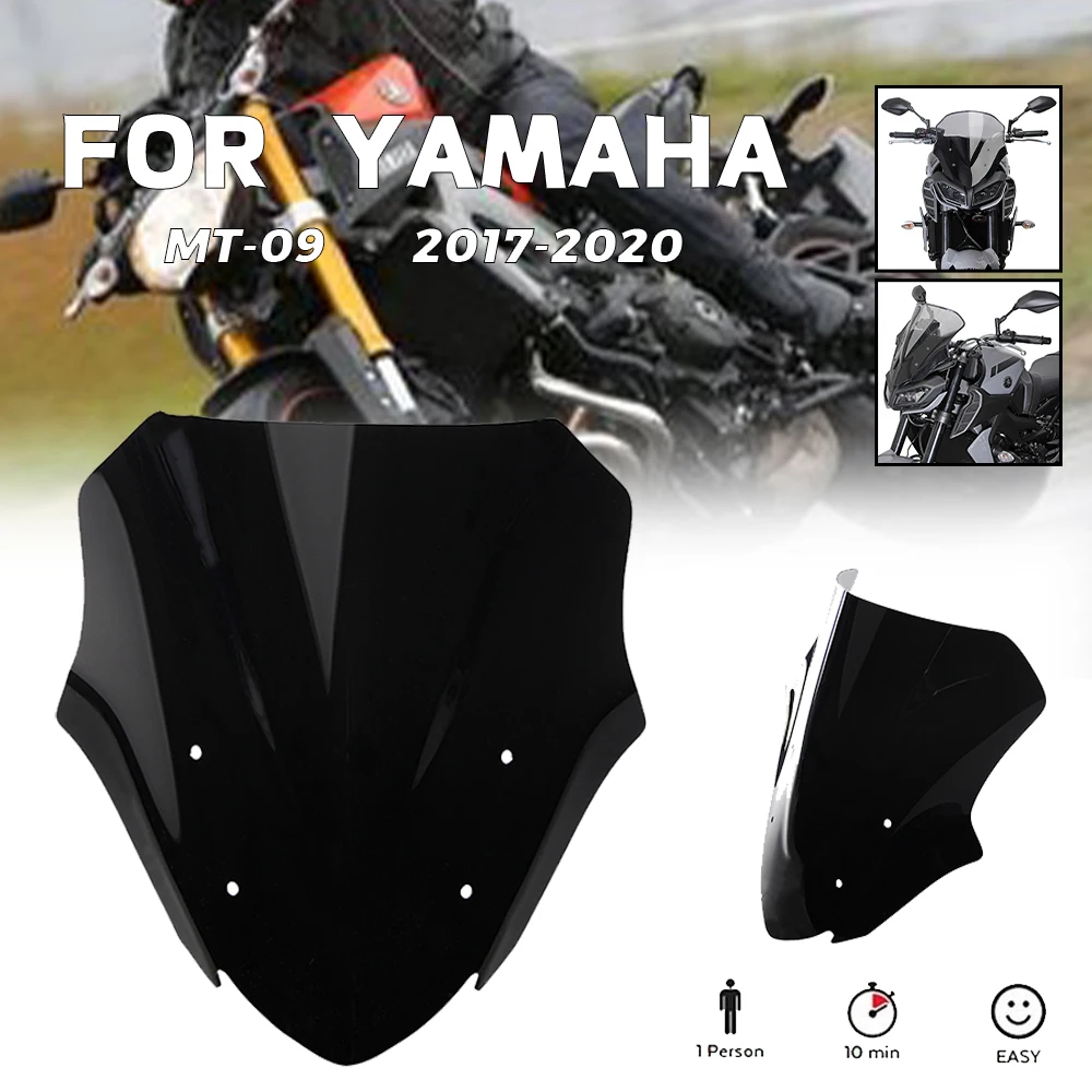 For Yamaha  Mt-09 Mt09 2017-2020 Motorcycle Windshield Windshield Cover Windshield Deflector Motorcycle Deflector