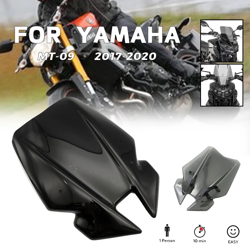 For Yamaha  Mt-09 Mt09 2017-2020 Motorcycle Windshield Windshield Cover Windshield Deflector Motorcycle Deflector
