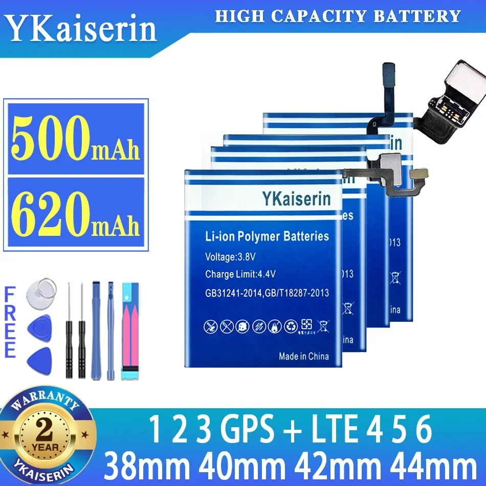 Batteria Ykaiserin Per Apple Watch Series 1 2 3 Gps + Lte 4 5 6 38Mm 40Mm 42Mm 44Mm Per Apple Watch S1 S2 S3 S4 S5 Bateria
