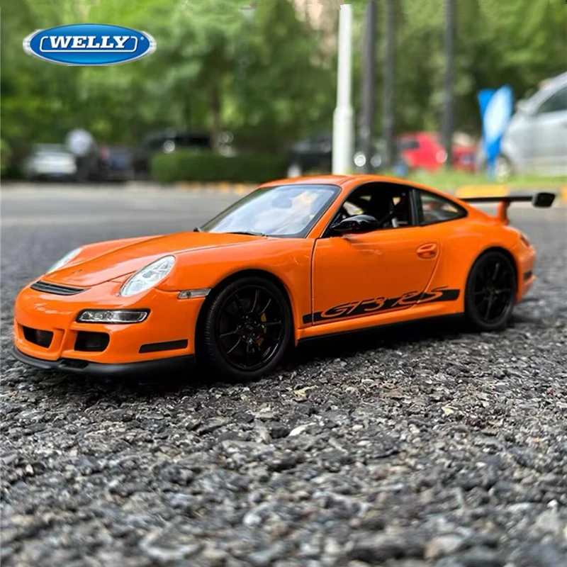 Welly 1:24 Porsche 911 Gt3 Rs Alloy Track Racing Car Model Diecast Metal Sports Car Model Simulation Collection Giocattoli Per Bambini Regali