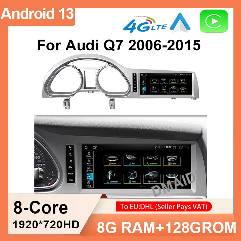 10.25 "8 Core Android13 Per Audi Q7 2006-2015 Autoradio Lettore Multimediale Navigazione Gps Prezzo Di Fabbrica Stereo Video Carplay Wifi