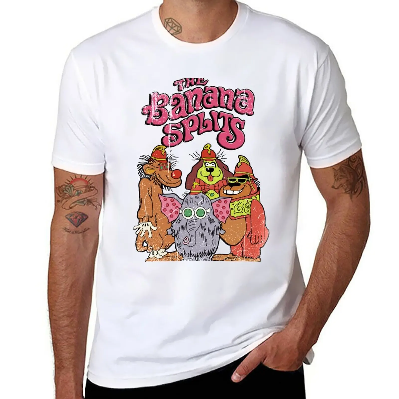 Novità The Banana Split-Authentic, Vintage Distressed Style T-Shirt Anime T-Shirt Abbigliamento Uomo