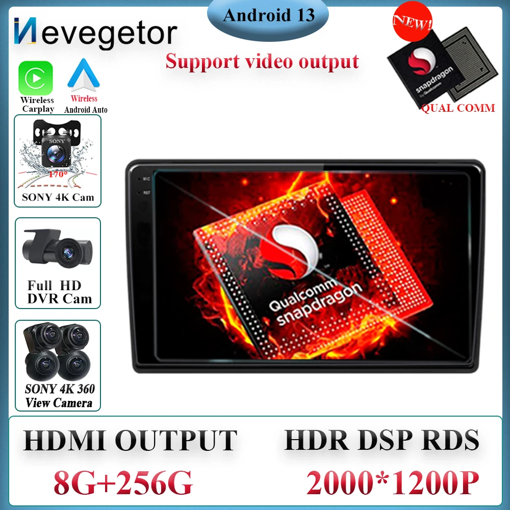Qualcomm Snapdragon Android Carplay Per Toyota Etios Car Dvd Auto Radio Stereo Navigation Multimedia 5G Wifi Bt No 2Din Dvd