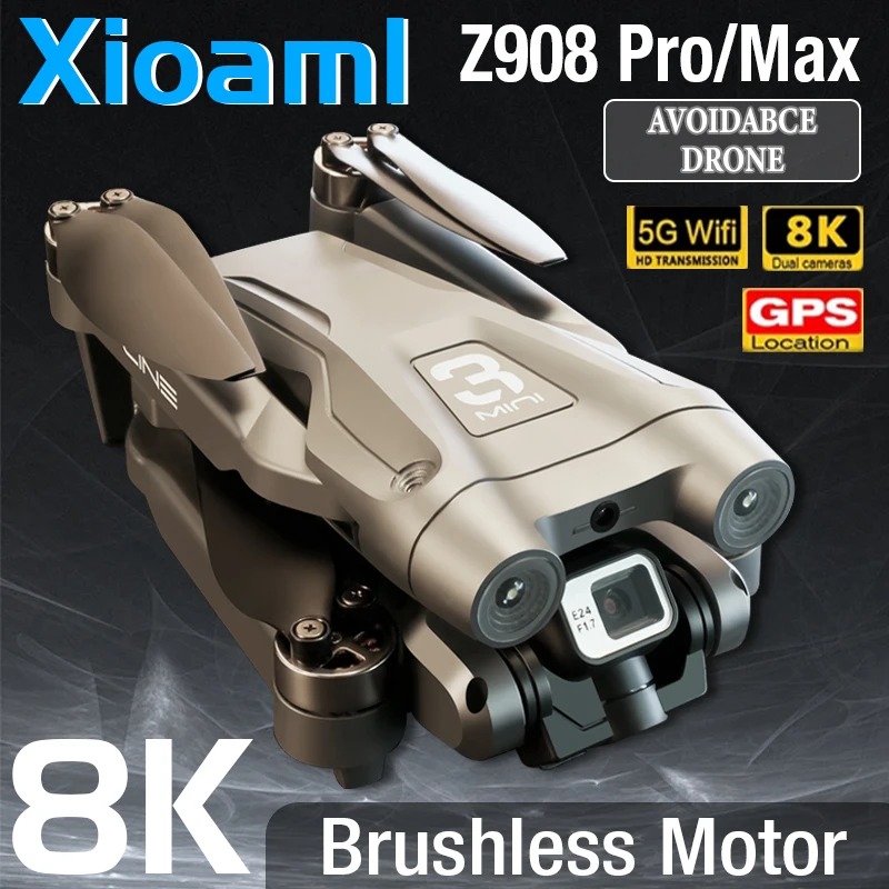 Mini Z908 Pro/Max Drone 8K 5G Gps Professionale Hd Fotografia Aerea Telecomando Aereo Hd Doppia Fotocamera Quadcopter Giocattolo Uav