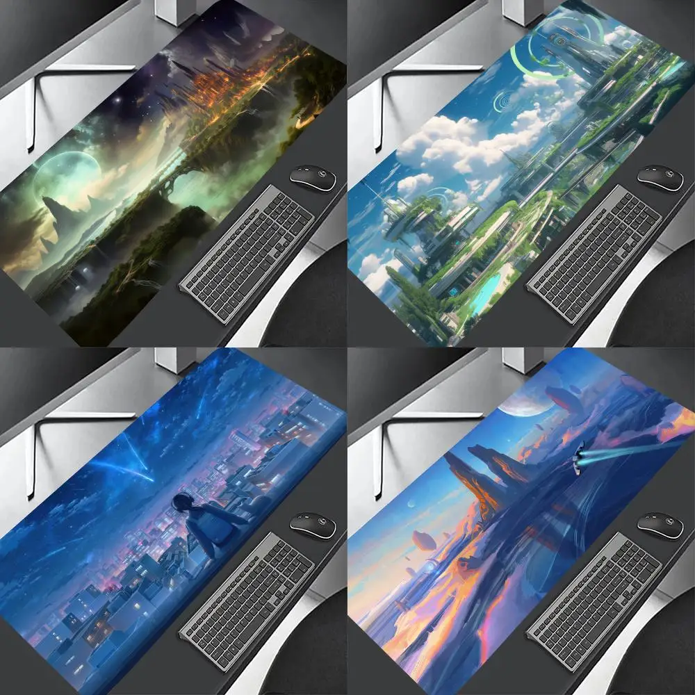 Beautiful Castle European Style  Mouse Pad Professional E-Sports Mouse Pad Fine Surface Gaming Rubber Mouse Pad Smooth Desk Pad