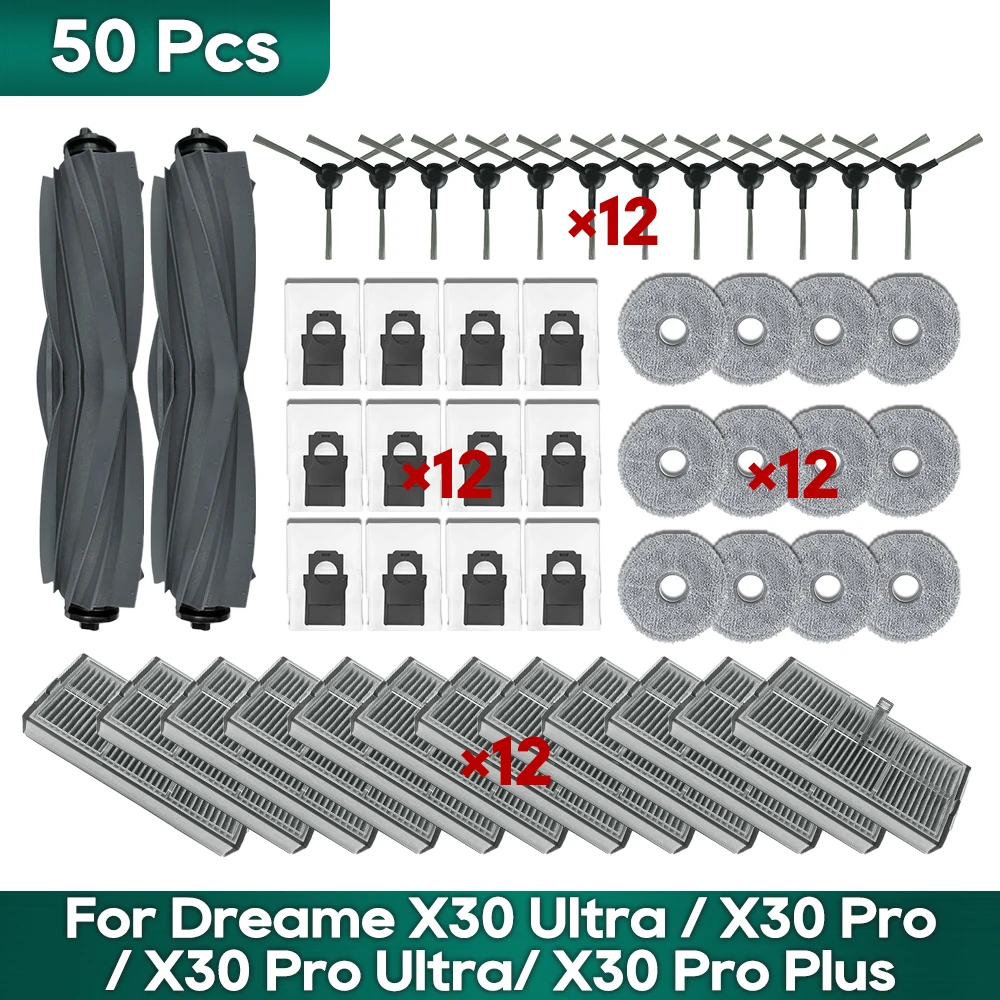 Compatibile Con Dreame X30 Ultra / Pro Ultra / Pro Plus / L10S Pro Ultra Heat Pezzi Di Ricambio Accessori Rullo Spazzola Laterale Filtro Hepa Panno Pe