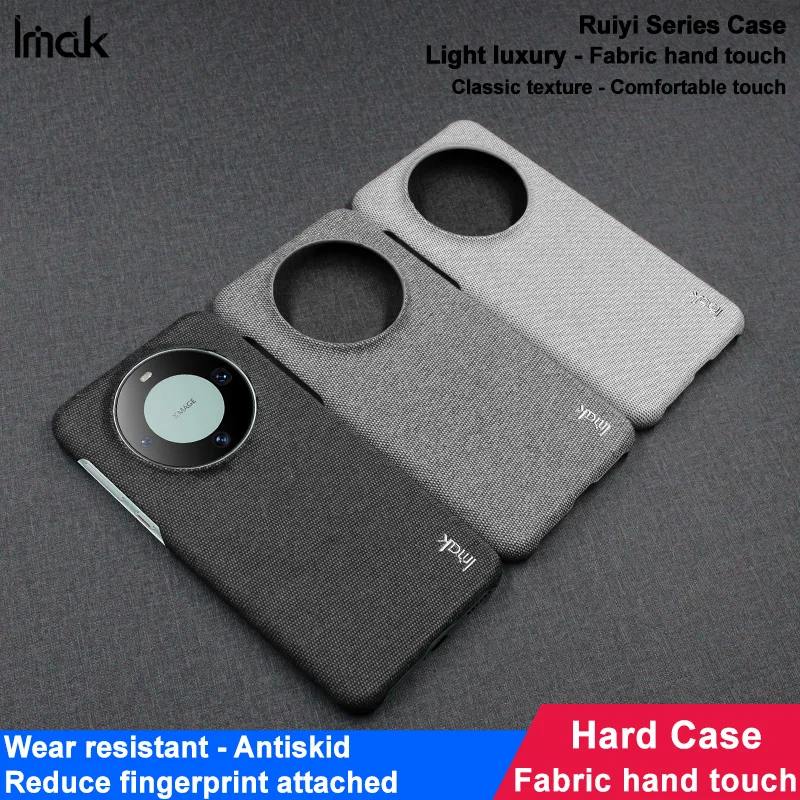 Custodia In Tessuto Imak Per Huawei Mate 60 Pro Plus / Mate 60 Pro / Mate 60 Guscio Protettivo Satinato Opaco Tessile