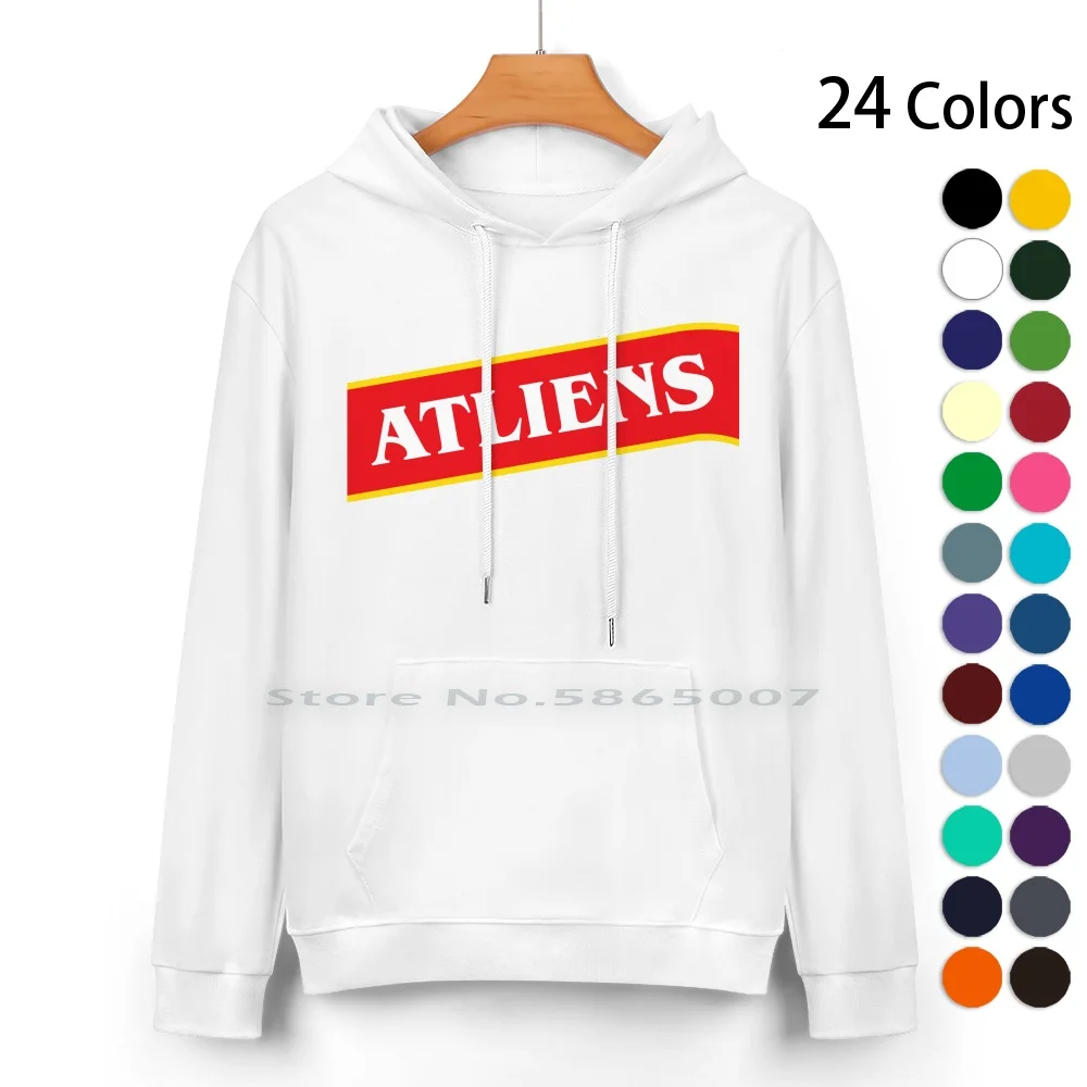 Atliens Stripe On White Pure Cotton Felpa Con Cappuccio Maglione 24 Colori Atlanta Basketball Hawks Braves Falcons United Itp Otp Red Waffle