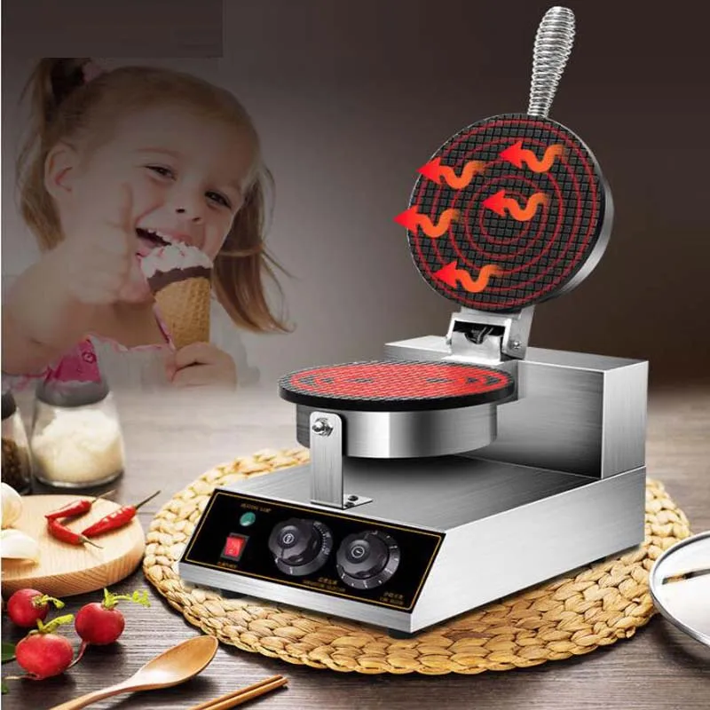 Pbobp Croccante Egg Roll Maker Commerciale Piccolo Cono Gelato Macchina Per Fare Le Cialde Antiaderente Waffle Piastra Di Ferro Forno Per Torte