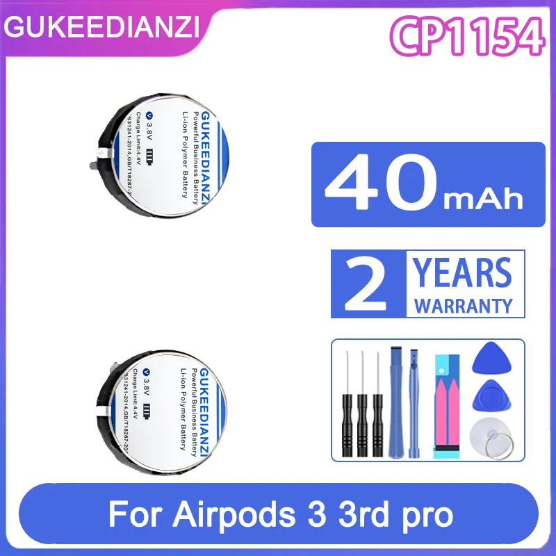 Gukeedianzi Batteria Di Ricambio A2084 A2083 Cp1154 40Mah/730Mah Per Airpods 3Rd 3 Pro 3Pro A2084 A2083 Scatola Di Ricarica E Auricolare