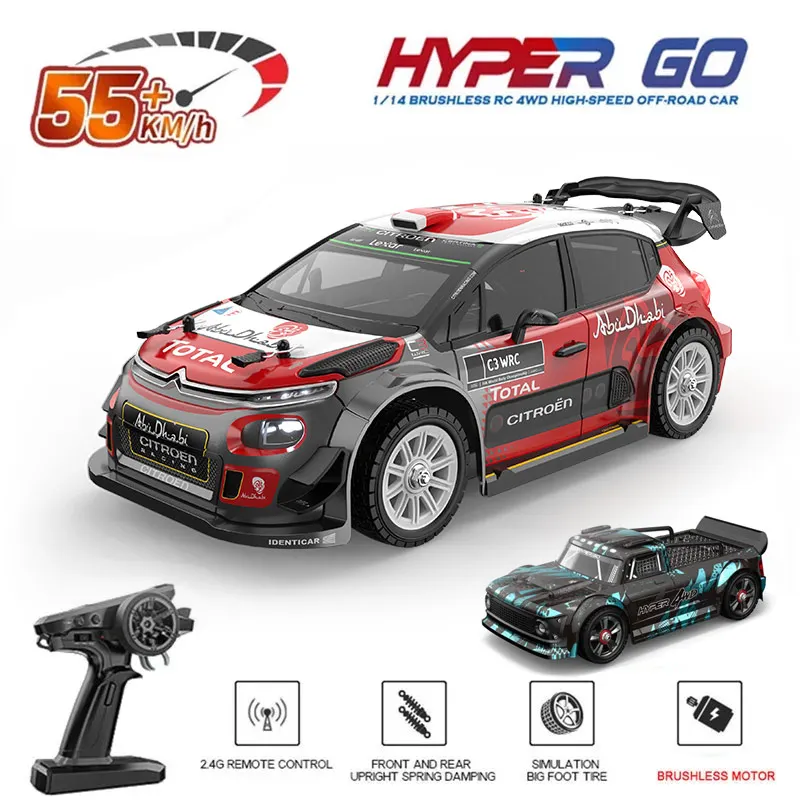 1/14 Mjx Hyper Go Rc Drift Car 14301 14303 2.4G High Speed Drift Rally Car Brushless 4Wd Fuoristrada Rc Auto Per Adulti