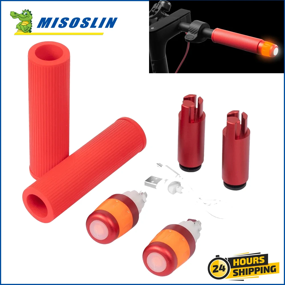Manubrio Con Luci Lampeggianti Per Xiaomi Electric Scooter Handle Grip M365 Pro Pro2 Mi3 Extension Sleeve Extender Manopole