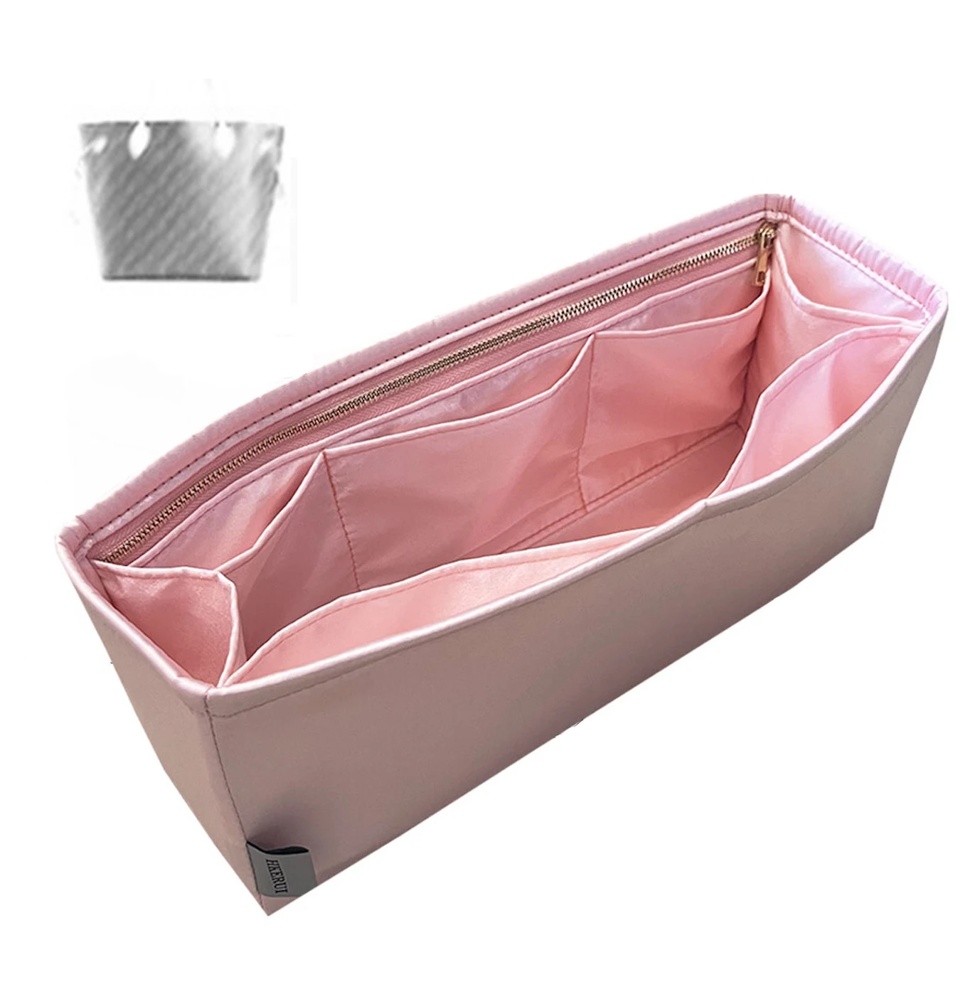 Inserto Organizer Per Borsa Per Neverfull Mini Pm/Mm/Gm Organizer Per Borse In Seta, Borsa In Borsa Per Borse Di Lusso-Premium Setoso (Fatto A Mano)