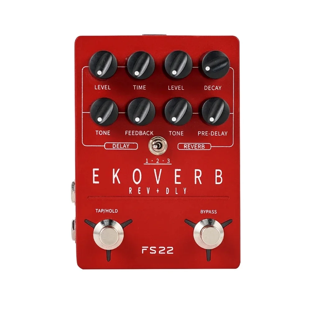 Ekoverb Dual-Footswitch Stereo Delay & Reverb Effects Freeze Function Per Infinite Trail
