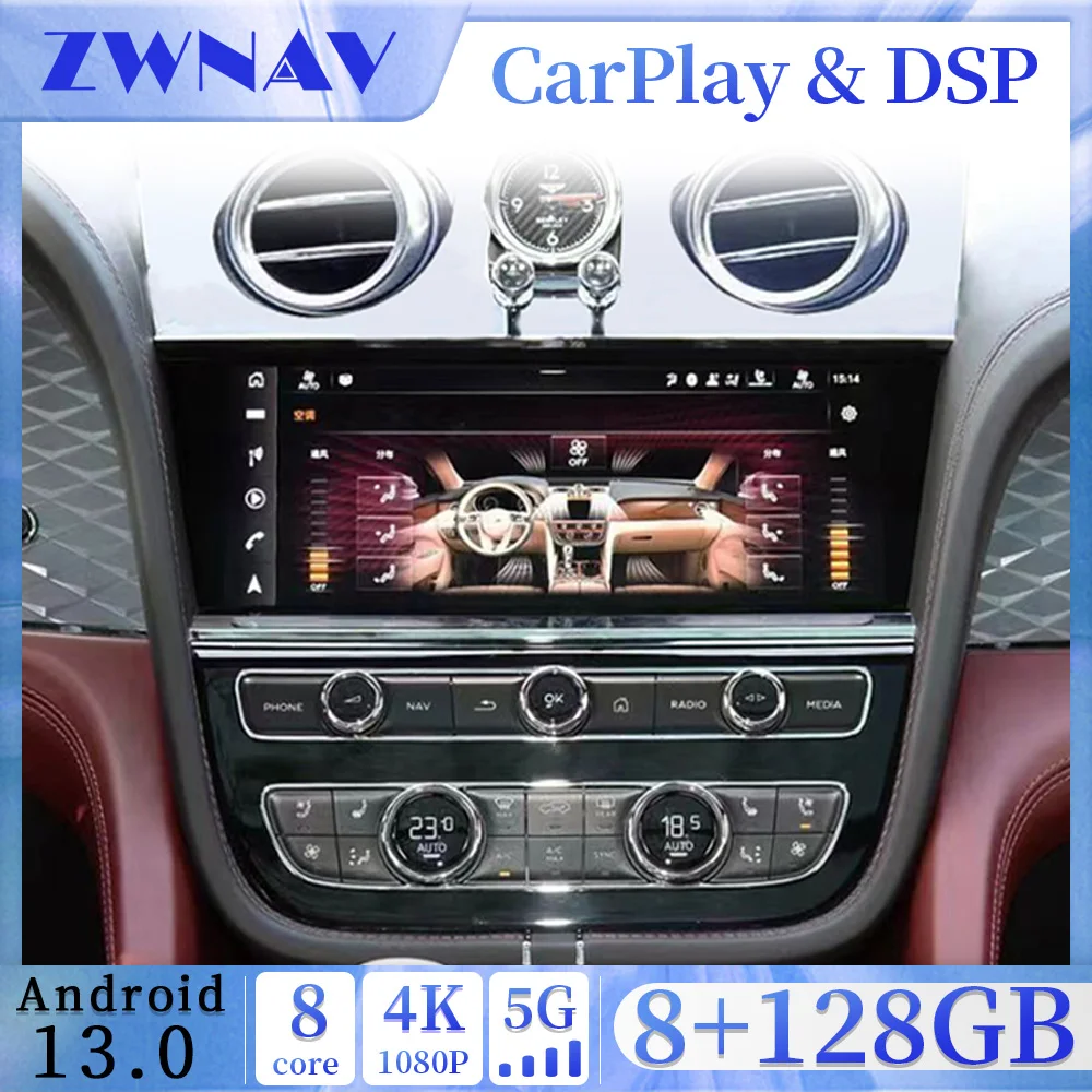 Android13 128 Stereo Automatico Per Bentley Continental Flying Spur Multimedia Player Car Gps Navigation Head Radio Tape Playback