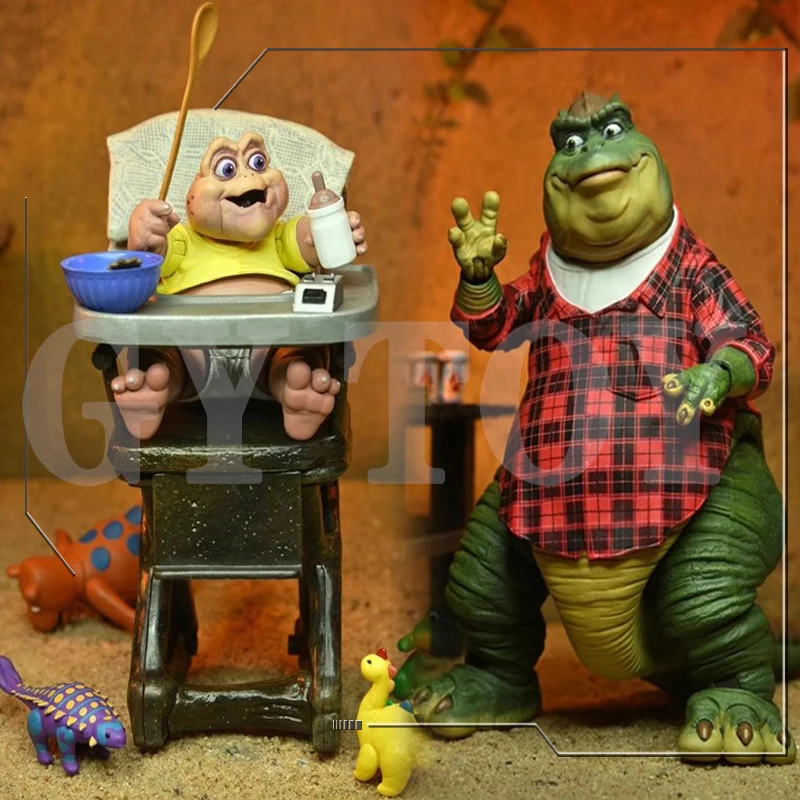 Neca Dinosaur Sinclair Papa Dinosaurs Ultimate Earl Sinclair Baby Anime Figurine Action Figures Collection Model Pvc Gifts Toys