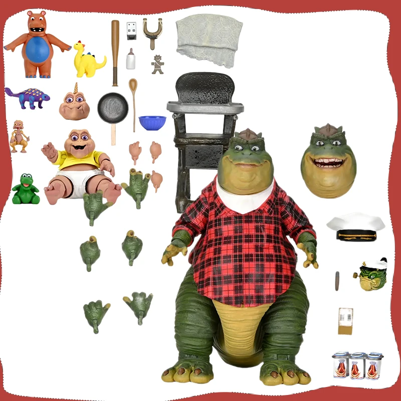 Neca Dinosauri Ultimate Earl Sinclair Baby Sinclair Papa Dinosaur Anime Action Figures Model Figurine Pvc Gifts Toys