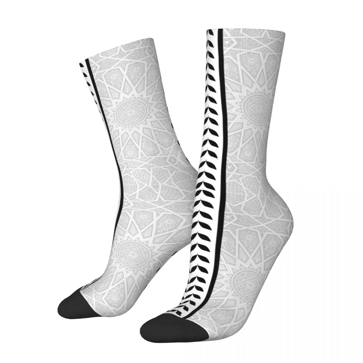 Calzini Da Skateboard Folk Kufiya Keffiyeh Arabi Colorati Calzini A Tubo Centrale In Poliestere Per Unisex