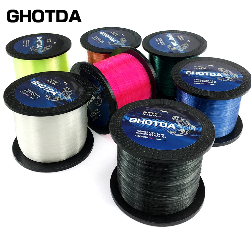 Ghotda 500M 1000M Nylon Line 3.4-28.6Lb Giappone Materiale Monofilamento Lenza Super Strong Carp Fishing Line Mono Line