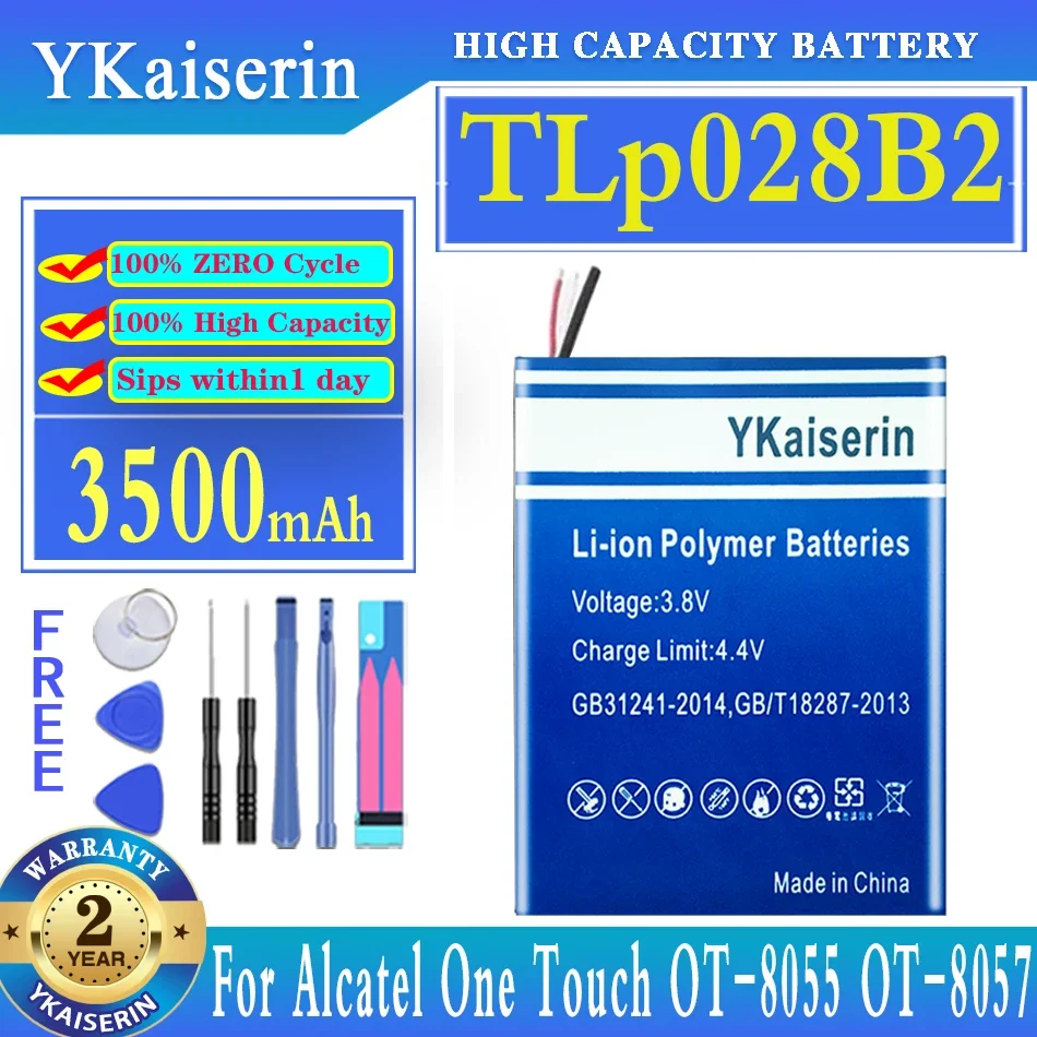 Batteria Ykaiserin Tlp028B2 3500Mah Per Alcatel One Touch Per Tcl Ot-8055 Ot-8057