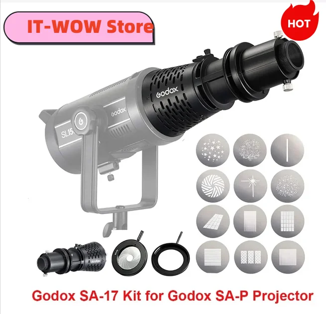 Godox Sa-17 Kit Per Proiettore Godox Sa-P A Supporto Bokens S30 Vl150 Vl200 Vl300 Sl150Ii Sl200Ii Led Luce Continua Sa-P Sa-06